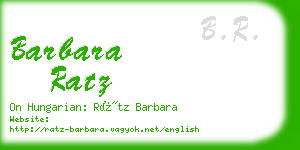 barbara ratz business card